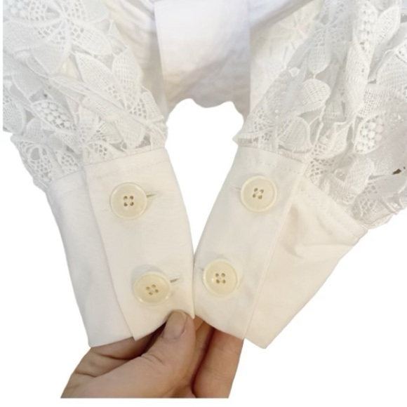 NWT Kate Spade Leaf Lace Shirtdress - Picture 9 of 16